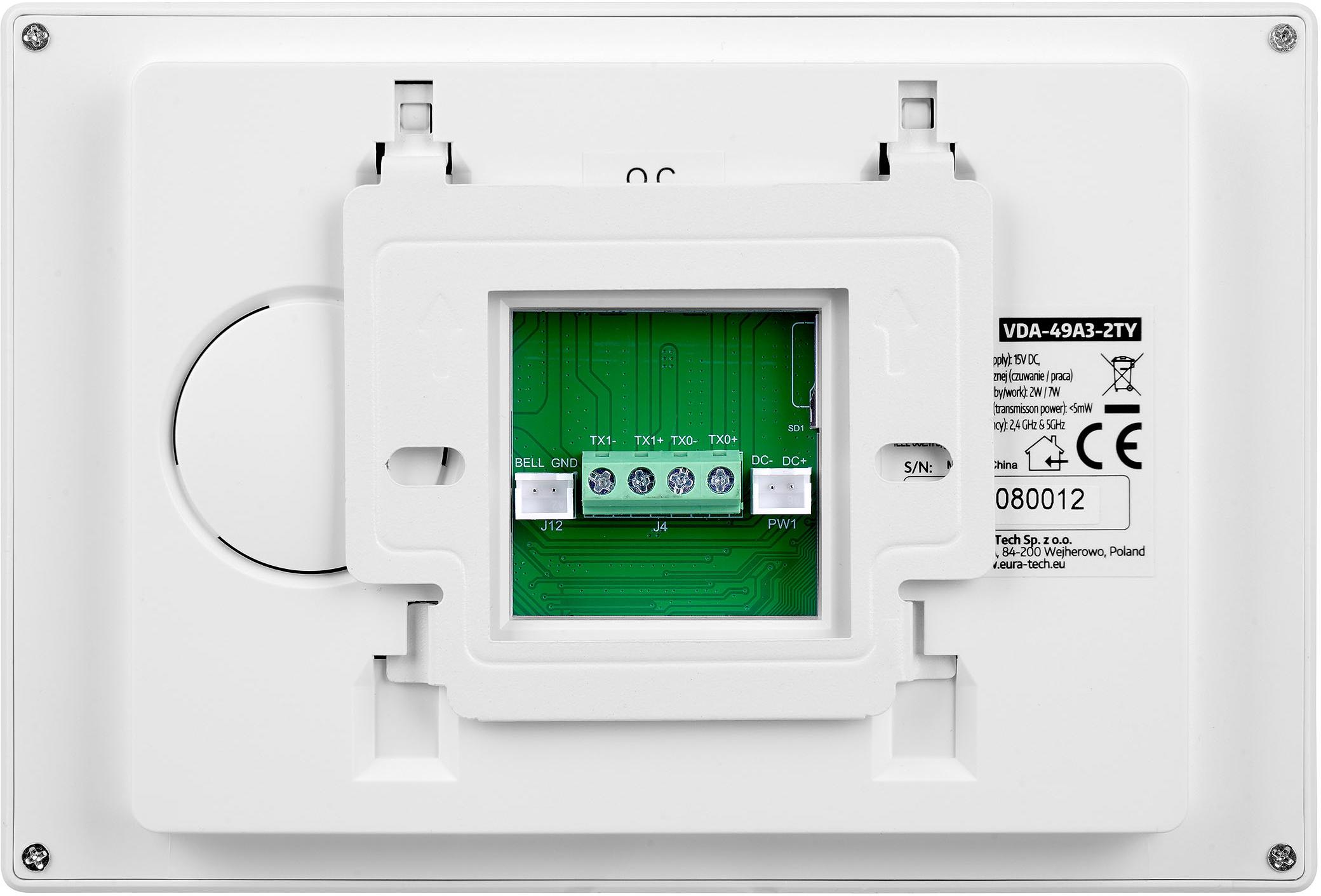 Wideodomofon EURA 2-żyłowy VDP-49A3-2TY biały Tuya 6 30c0c9bc28a1f616a6f33e0adfab23aa