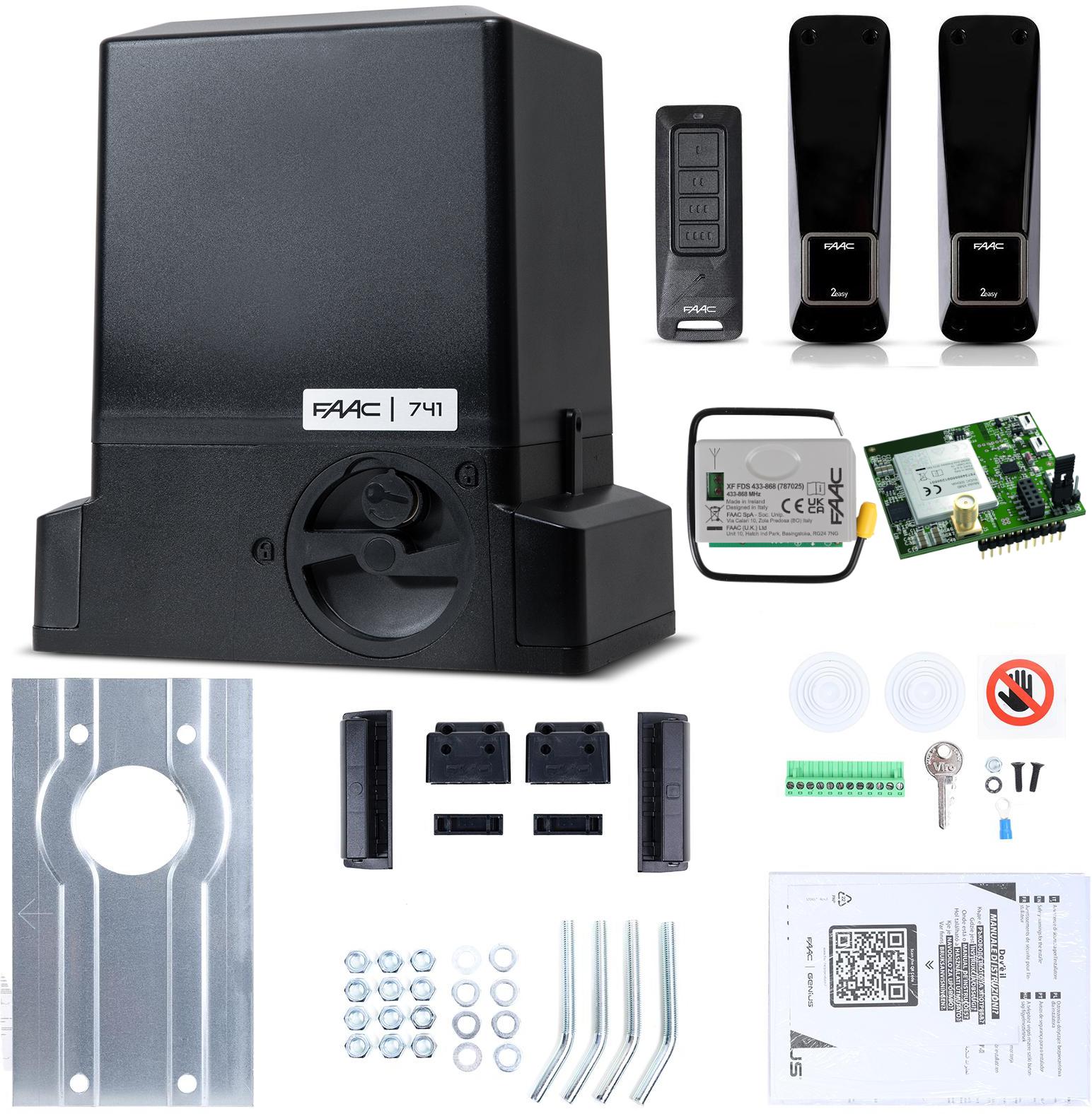 Zestaw Delta 3 SMART GSM - FAAC 741 (Wi-Fi+LTE+BLE) do 900kg bram przesuwnych 1 5efc830ed46ed24e9a6b24c79e80253f