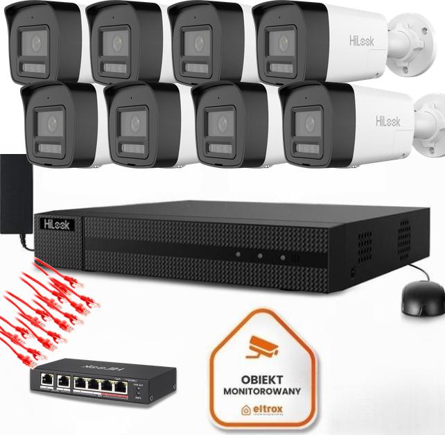 Zestaw do monitoringu Hilook 6 kamery IP IPCAM-B8-30DL/A 1 Zestaw do monitoringu Hilook 6 kamery IP IPCAM-B8-30DL/A