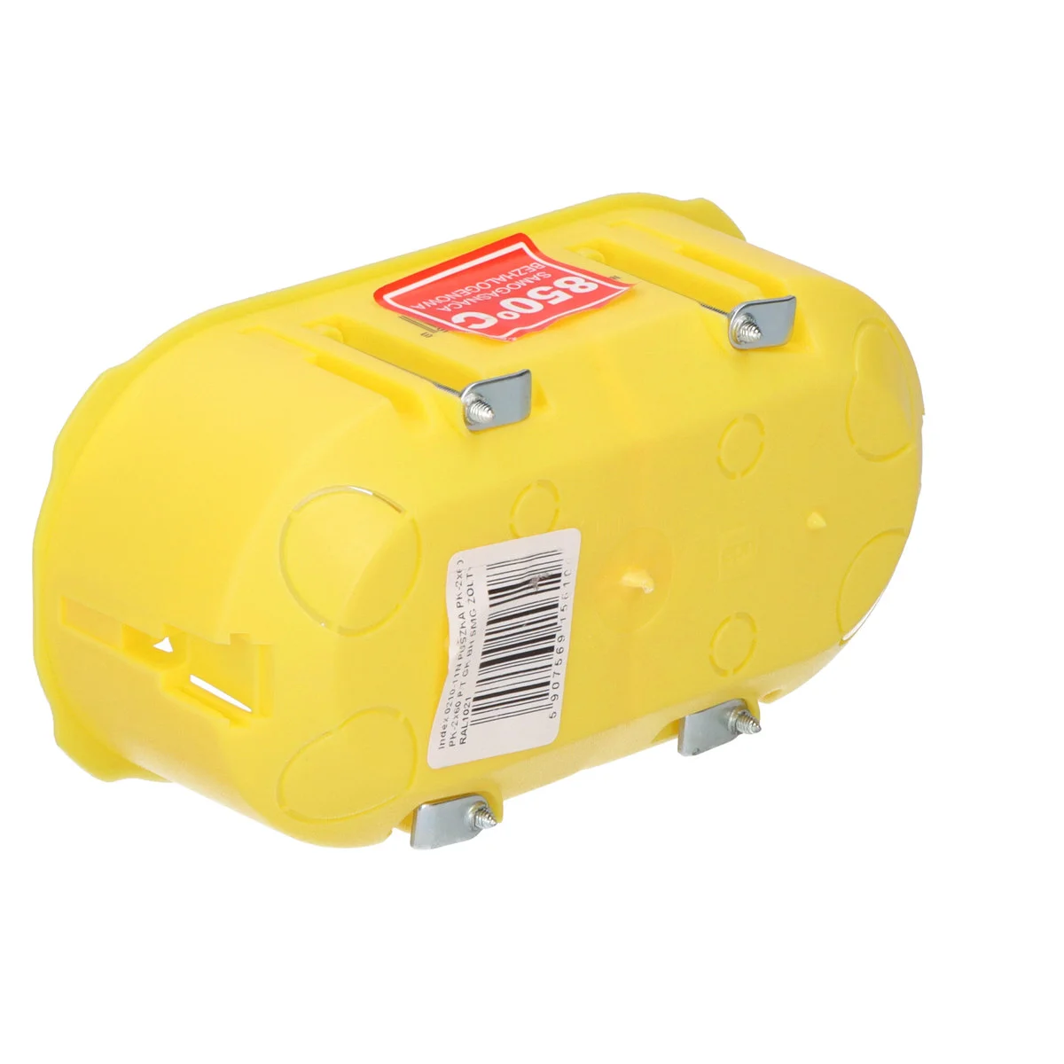 Puszka podtynkowa p/t PK-2x60 karton-gips, płytka z wkrętami, samogasnąca, bezhalogenowa, żółta ONNLINE 2 fbe0bab28326525e71dcd7e4c3c65583