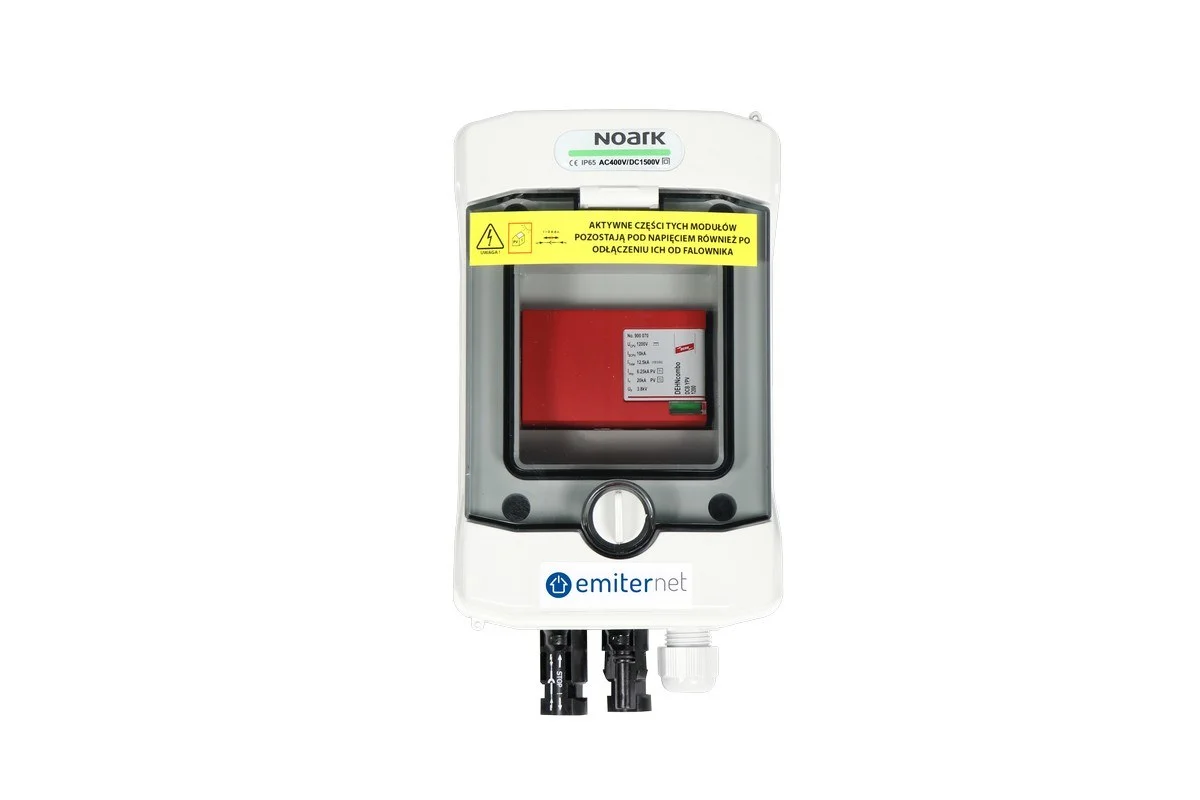 Rozdzielnica hermetyczna EMITER z ogranicznikiem przepięć DC Dehn 1000V typu 1+2, 1x łańcuch PV, 1x MPPT 1 d9672e8845e83df27d07486387d65b8c