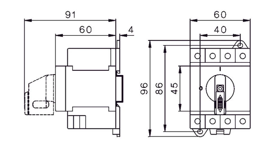 Rozłącznik PV 2-biegunowy 25A LS25 SMA A2 DC 2P 2 e075e5634baa10cf60777cae130e29dd