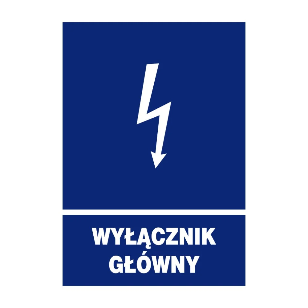 Tablica informacyjna samoprzylepna TZI 74x105xWyłącznik Główny 1 099660caf700929371f6e5bbbca57206