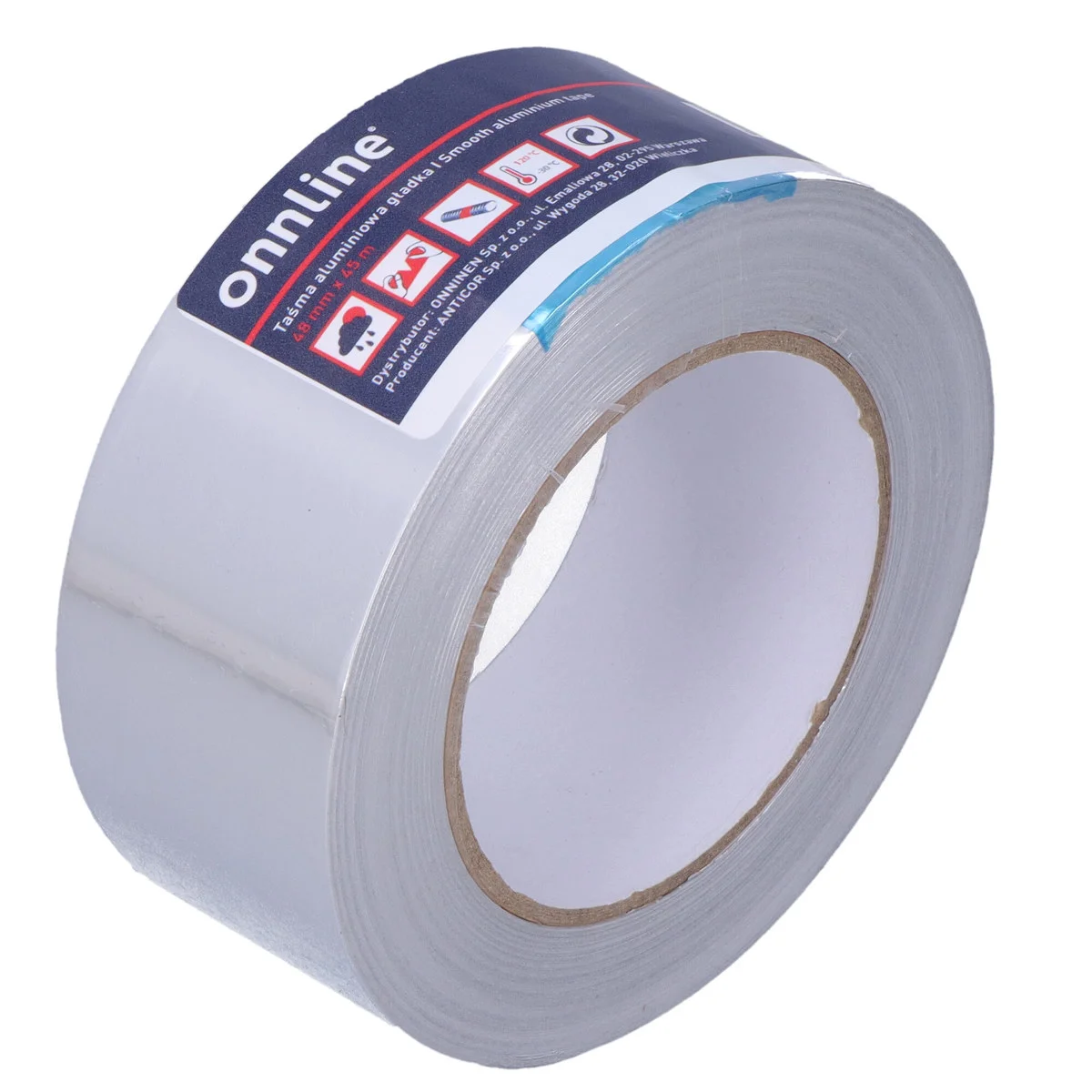Taśma 48/45m gładka aluminiowa 2 0fa81f00d55ca3bd72970a150e842d9f