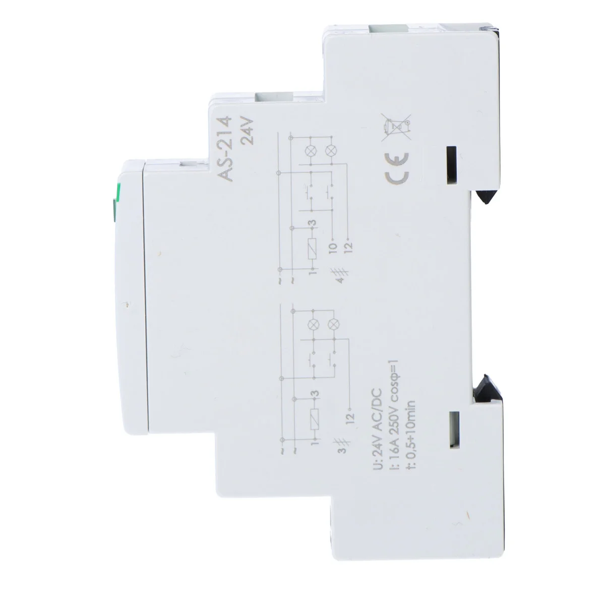 Automat schodowy AS-214 Un=24V, I=16A, 1 moduł 2 3a10f1d7ef0822114ce125e3128a625e