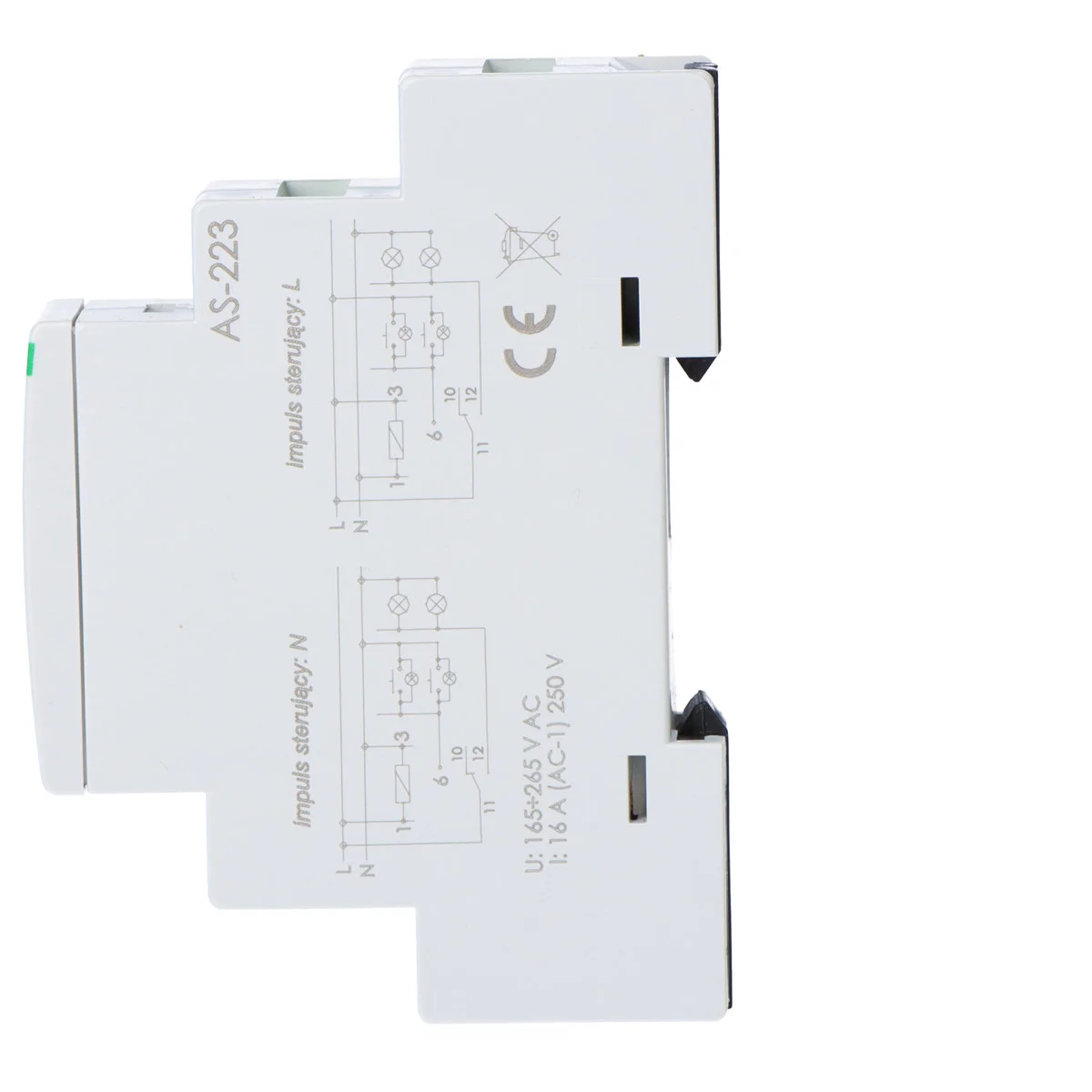 Automat schodowy AS-223 przeciwblokadą, Un=230V, I=16A, 1 moduł 2 752f285b5873fda2a1d04710158cf26d