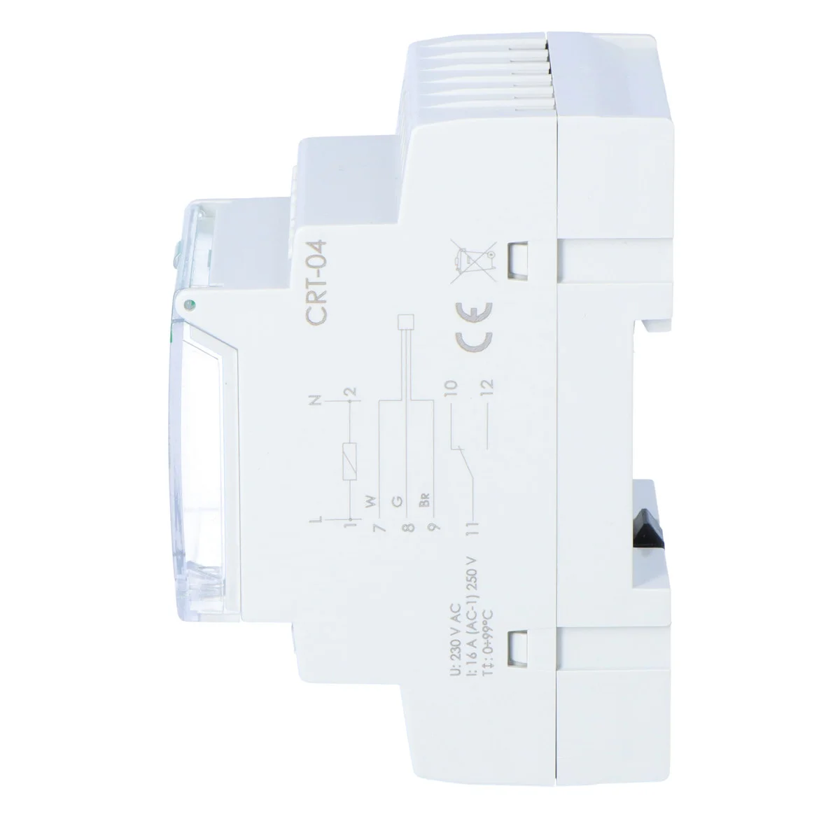 Cyfrowy regulator temperatury CRT-04, zakres regulacji 0-60° C, z sondą w komplecie, I=16A, 3 moduły 2 36266c30e0151a9bea0253b39ca9c93c