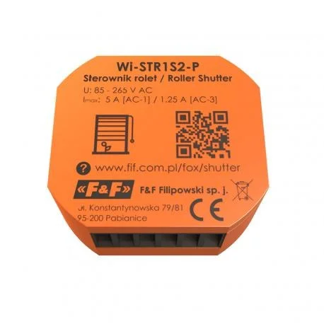 Dopuszkowy sterownik rolet Wi-Fi SHUTTER FOX z silnikiem 230V 3 56635c7ec7c1d9a5d9efe18abc280b69