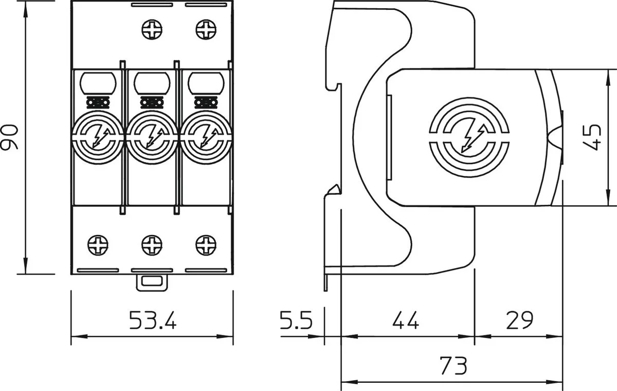 Ogranicznik przepięć, 3p Typ 1+2 (kl. B+C) typ V50-3-280 3 3ae99093cc8137c713490adf0528a964