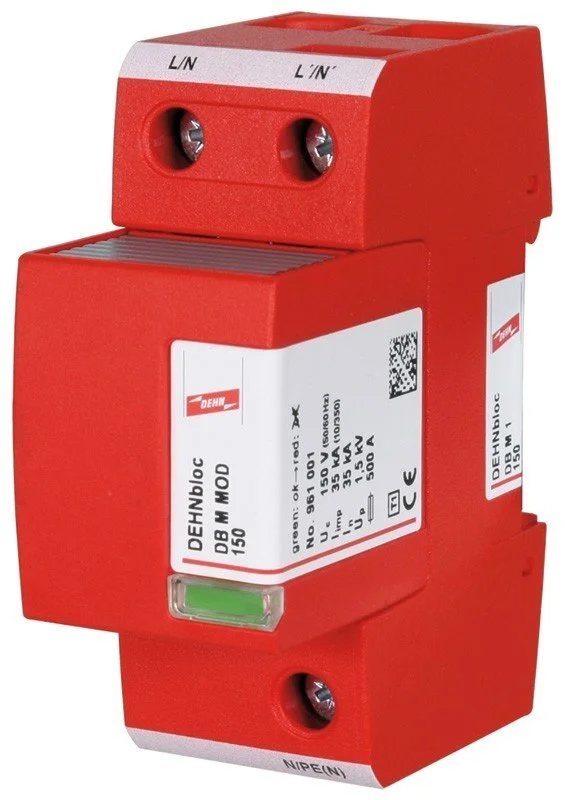Ogranicznik przepięć DEHNbloc M 1 255, 1-biegunowy do sieci 230 V AC 1 54cc9187b2791a6f64de2849fbba5a01