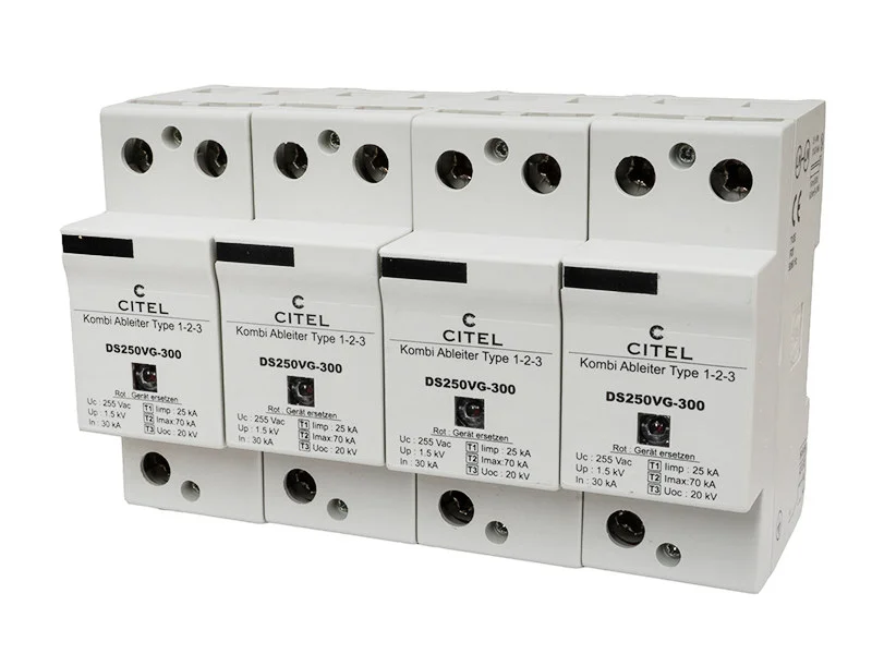 Ogranicznik przepięć Typ 1+2+3(BCD) 100KA 4P DS254VG-300 1 5e0a7c21f9132fea4eb0a9fb402a7698