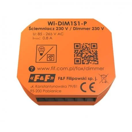 Ściemniacz oświetlenia Wi-Fi 230V DIMMER FOX 3 066ac1ddcda9294ac817affe52ddb015