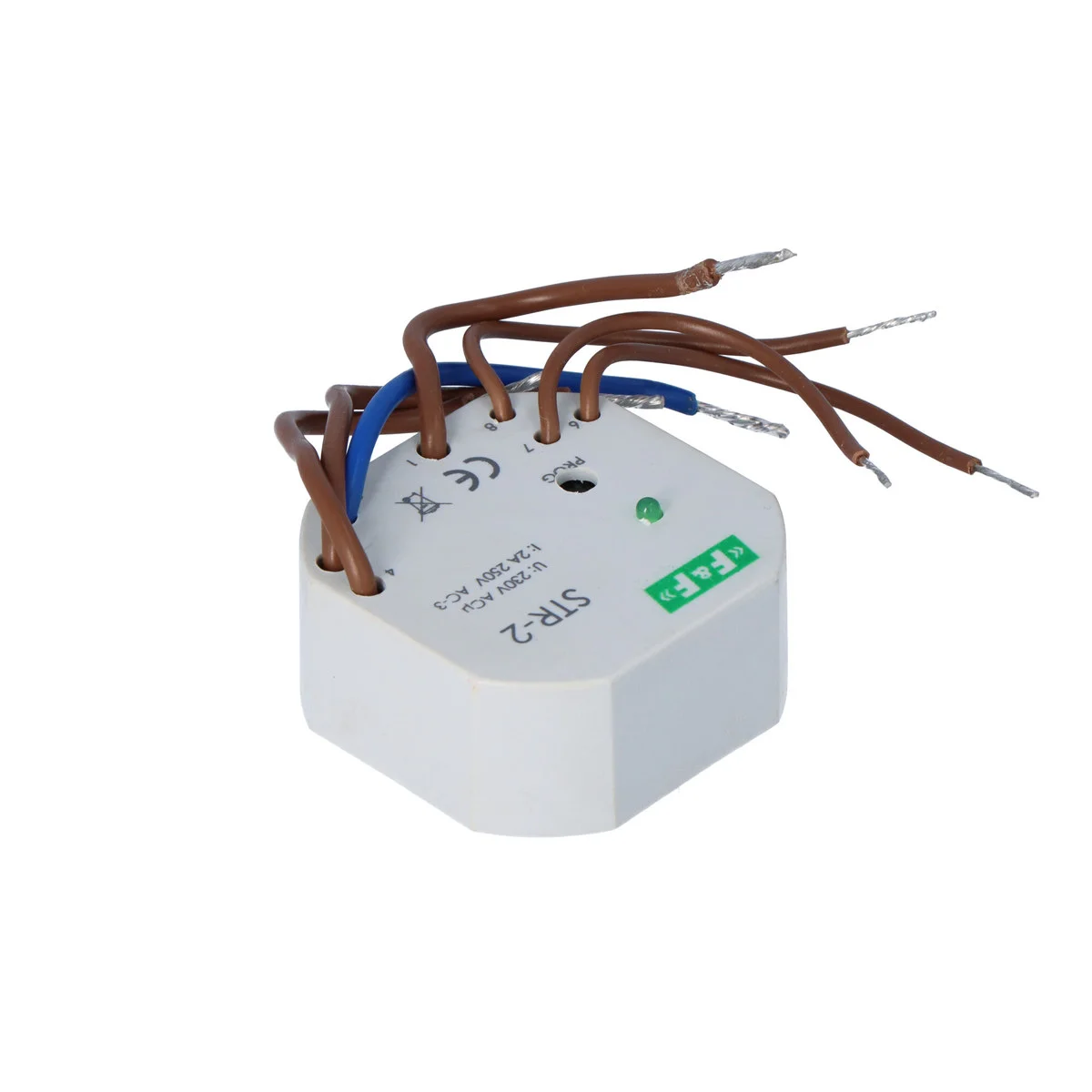 Sterownik rolet STR-2 jednoprzyciskowy, Un=230V AC, 8A, montaż w puszce podtynkowej fi 60 2 0197d27b582a84b128389afcd35706ec