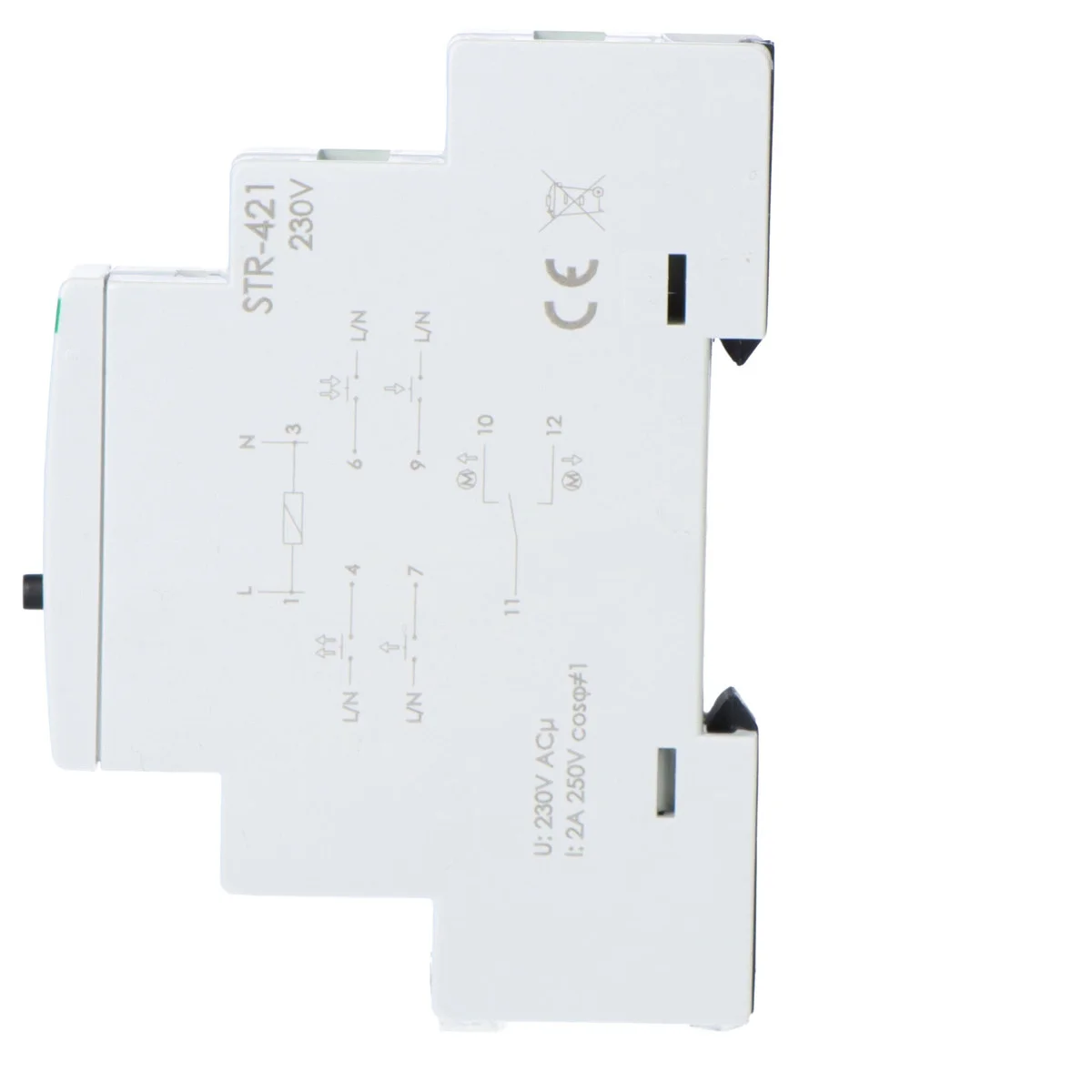 Sterownik rolet STR-421 dwuprzyciskowy, Un=230V AC, 8A, 1 moduł 2 b74e0d06265c5c344e03ff1132544bbb