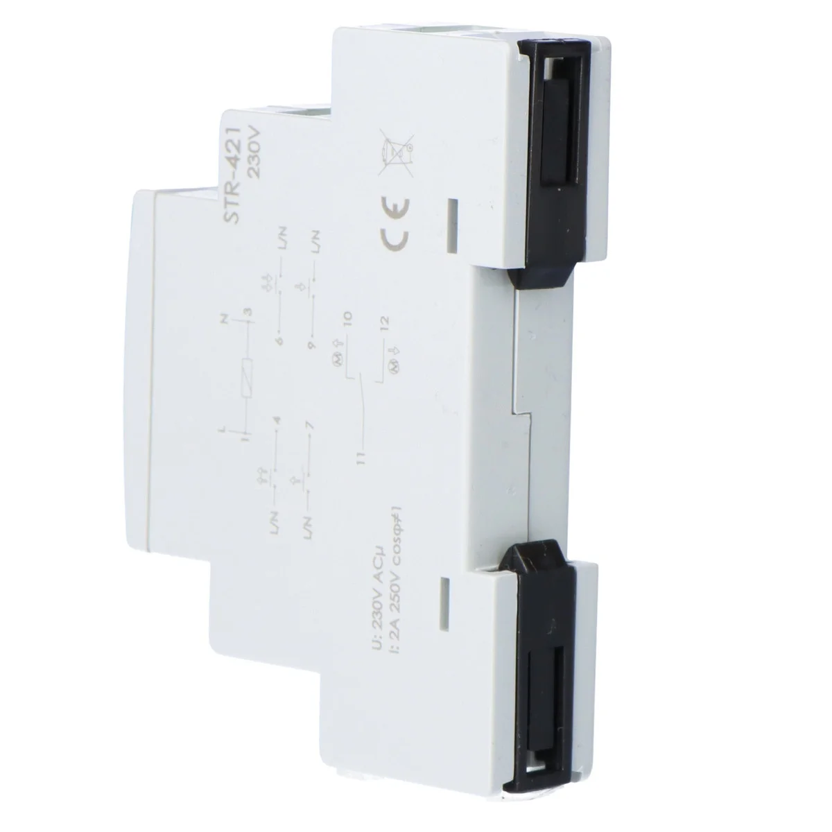 Sterownik rolet STR-421 dwuprzyciskowy, Un=230V AC, 8A, 1 moduł 3 948a19048ba4815c252f88219e324b6d