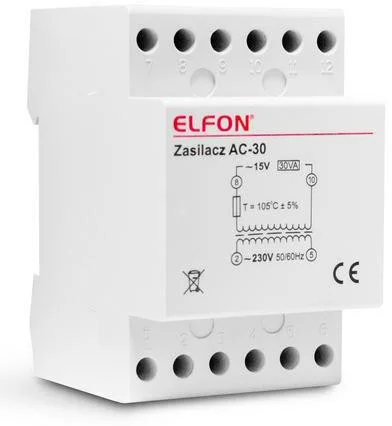 ZASILACZ AC-30 15V 2A ELFON OPTIMA 1 55de6dc79a5178a46822b62c71558b05